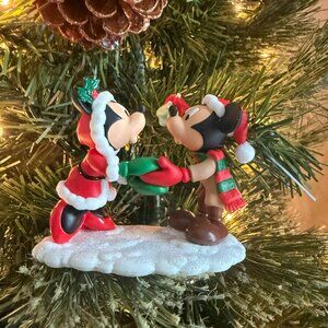 Hallmark Keepsake Ornament titled “Mistletoe Time”, featuring Mickey Mouse